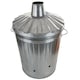 image 3 of 2 x 90 Litre Galvanised Metal Incinerator Fire Burning Bin with Lid & Riveted Handles