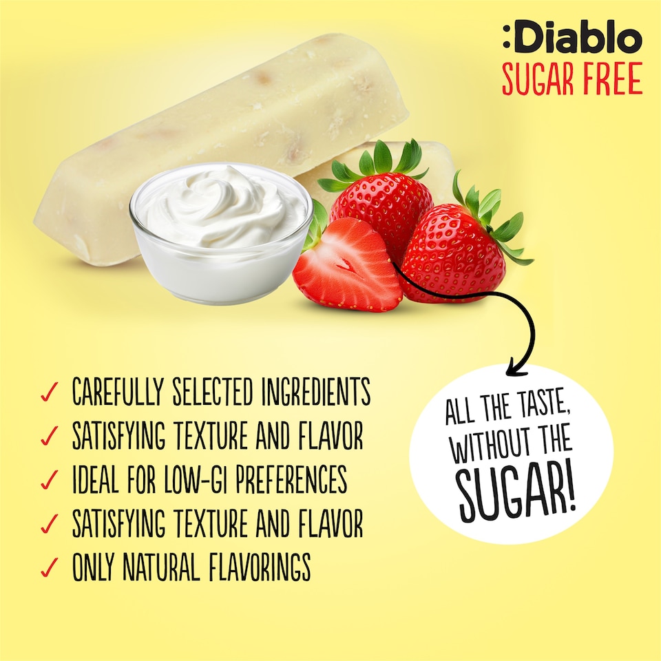 image 1 of Diablo No Added Sugar Yoghurt and Strawberry Muesli Bar 30g 4 Pack