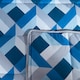 image 4 of OHS Reversible Coverless 10.5 Tog Soft Plush All Year Round Duvet Cover and Pillowcase Bedding Set Blue | Navy Abstract | Double