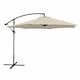 image 1 of JSH 3m Hanging Banana Cantilever Parasol with LED Lights - Beige