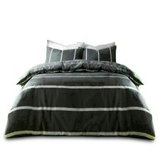 Harris Striped Duvet Cover Set Reversible Polycotton Beddings Grey | Double
