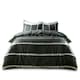 image 1 of Harris Striped Duvet Cover Set Reversible Polycotton Beddings Grey | Double