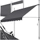 image 1 of Awning with hand crank - pressure fitted , height adjustable Black | Grey | 180 x 250 cm