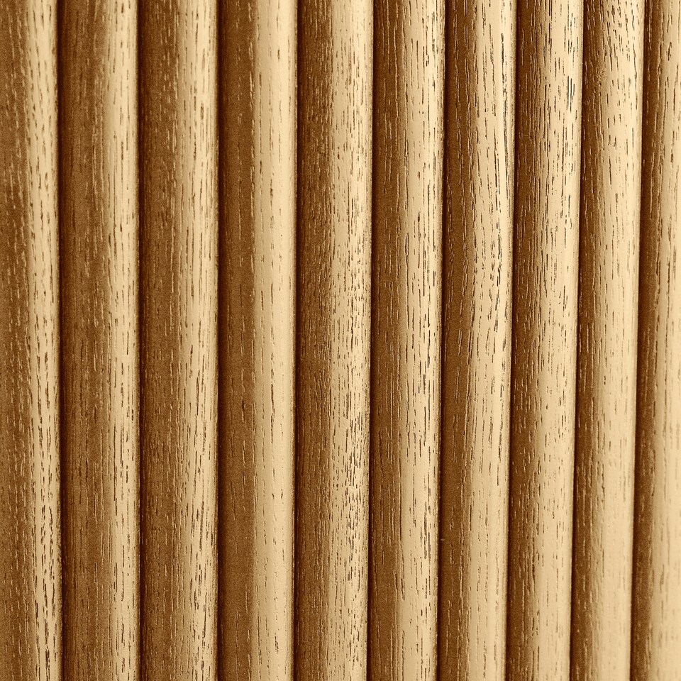 image 1 of Louis Light Oak Fluted 120cm Round Dining Table