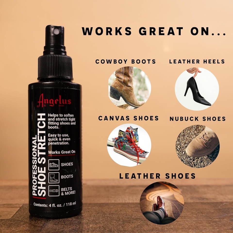 image 1 of Angelus Shoe Stretcher Spray - For Comfort & Better Fit 4oz | Clear