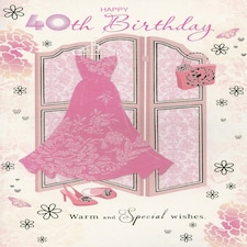 Happy 40th Birthday Warm and Special wishes card
