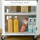 image 7 of HOMCOM Rolling Kitchen Cart Storage Trolley with Drawer Towel Rail White