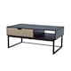 image 1 of Teamson Home Bryson Wooden Coffee Table & Storage, Modern Rectangular Table Desk with Adjustable Lift-Top for Living Room, Reception Room or Study