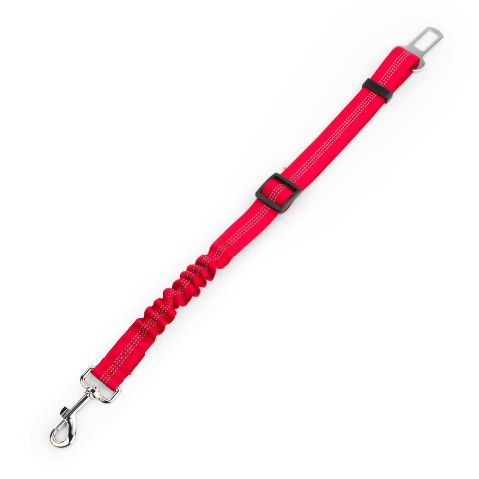 image 1 of KCT Red Car Seatbelt for Dogs - 2 Pack Red | L