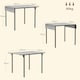 image 3 of HOMCOM Folding Dining Table, Extendable Kitchen Table for Small Space, Drop Leaf Table for 2-4 People, Grey