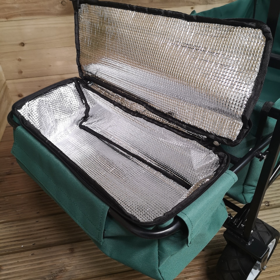 image 1 of Folding Festival Camping Storage Trolley with Canopy & Waterproof Cover 100Kg capacity