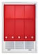 image 4 of FURNISHED Roller Blinds Daylight Square Eyelet Light Filtering Easy Fit Trimmable Window Shade | Red | Red