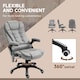 image 8 of Vinsetto Office Chair, Ergonomic Desk Chair with 6-Point Massage and Back Heated, Microfiber Cloth Computer Gaming Chair with Arms, Lumbar Support, Gray