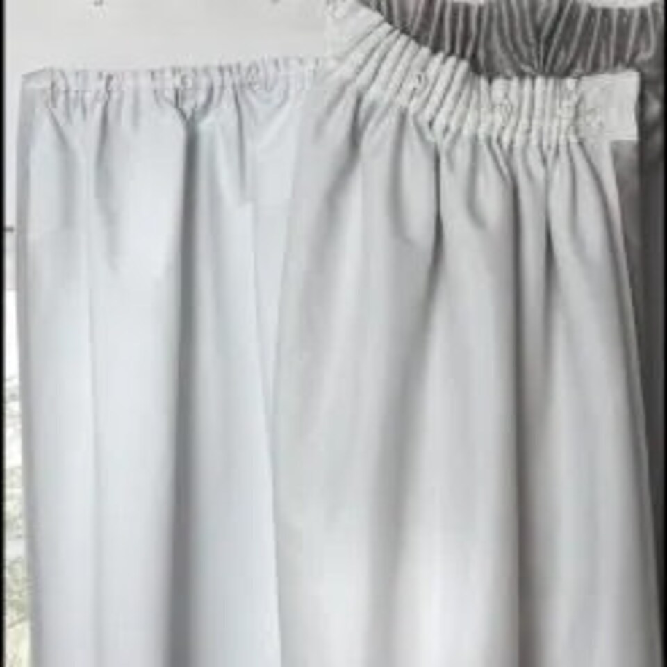 image 1 of Pencil Pleat Blackout Curtain Lining 228cm x 221cm White White | White