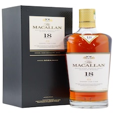 Macallan - 2024 Release Sherry Oak Highland Single Malt Scotch 18 year old Whisky | Multi | Medium Brown | Soft and rich, with hints of spice, clove, orange and toasted mature oak. | 1