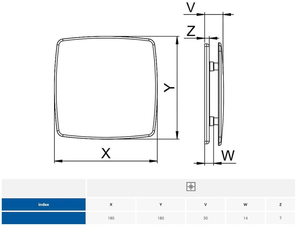 image 1 of 125mm Humidity Sensor NEA Extractor Fan White ABS Front Panel Wall Ceiling Ventilation