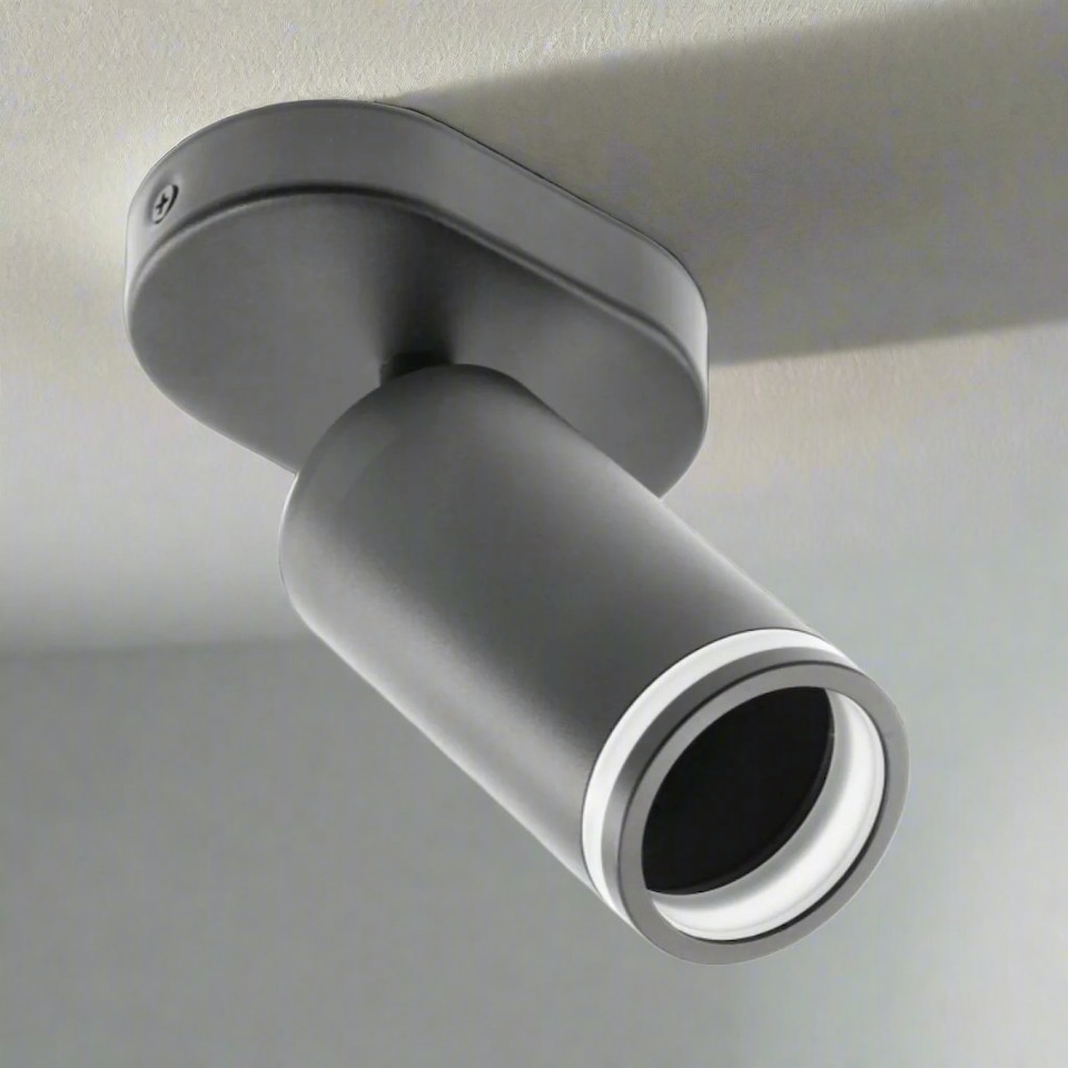 image 1 of CGC SOLIS Black Single GU10 Adjustable Ceiling Spotlight Black