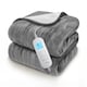 image 5 of Cosi Home Fleece & Sherpa Electric Heated Throw - Grey
