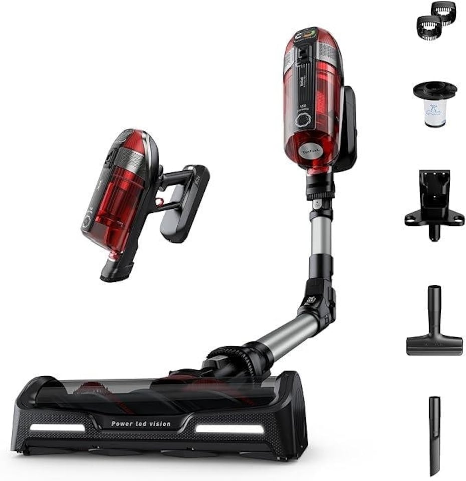 image 1 of Tefal X-Force Flex 12.60 Car Cordless Stick Vacuum Cleaner TY98A1GO Black and Red
