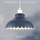 image 5 of Industrial and Modern Petal Design Navy Blue Metal Ceiling Pendant Light Shade | Blue