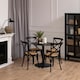 image 3 of Ibiza Small Round CafÃƒÂ© Table with Black Ash Top and Matt Black Base