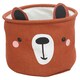 image 1 of 2 Pc Kids Animal Character Storage Baskets Toys Space Saving Organiser Hampers | Brown | Brown Bear