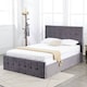image 2 of Ottoman Storage Bed grey 3ft single and 1 mattress velvet cushioned bedroom