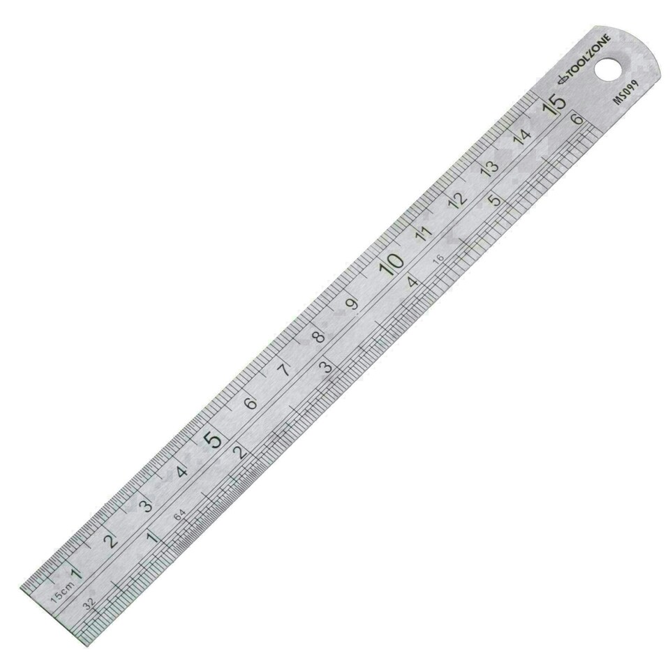 image 1 of Stainless steel ruler 6" / 150mm / straight edge / rule / measuring TE433