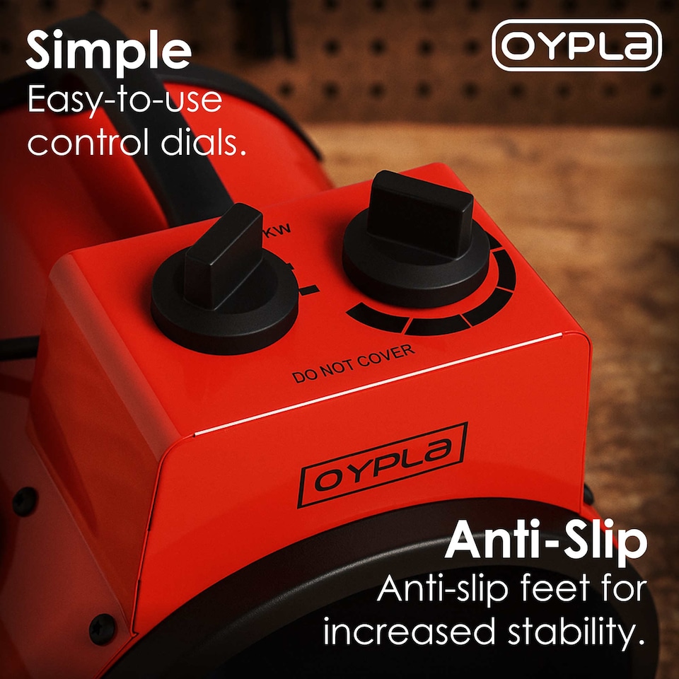 image 1 of 3kW Tilting Electric Industrial Workshop Garage Space Fan Heater