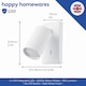 image 3 of Modern Designer LED Powered Matt White Metal Spot Wall Light Fixture with Switch | White | White | 1