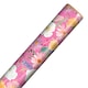 image 4 of Flowers on Hot Pink Gift Wrapping Paper Roll 3m