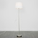 image 2 of ValueLights Charlie Chrome Floor Lamp with Black Shade 