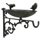 image 1 of Wall Mount Bird Bath Cast Iron Feeder Ornament Garden Feature Statue Fence