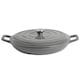 image 1 of Argon Tableware Cast Iron Shallow Casserole Dish - Enameled Dutch Oven - Self-Basting Lid - Hob to Oven - 3.5 Litre - Slate Grey | Grey | Slate Grey