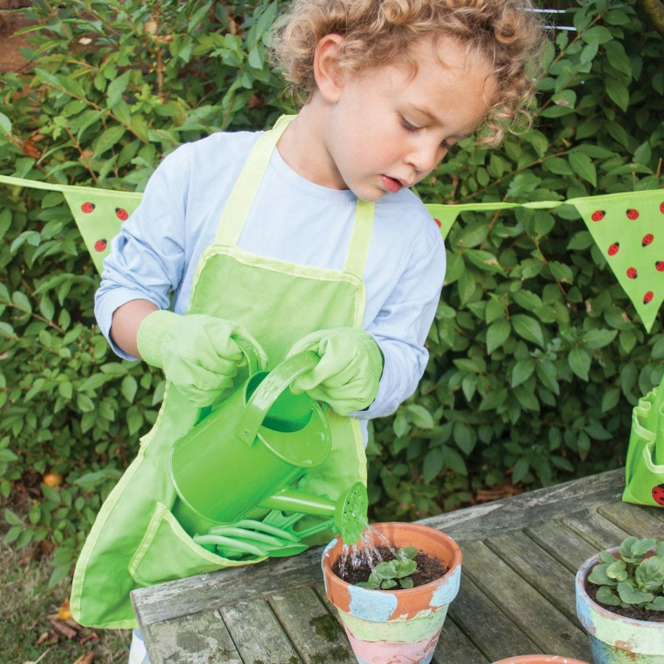 image 1 of Bigjigs Toys Childrens' Gardening Starter Pack, With Green Bucket And Watering Can