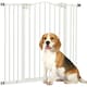image 1 of PawHut 74-100cm Adjustable Metal Pet Gate Safety Barrier w/Auto-Close Door White