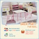 image 7 of AIYAPLAY 3-Piece Kids Table and Chair Sets, Kids Table with 2 Chairs Set Furniture with Star Pattern for Boys and Girls, Bedroom, Nursery, Playroom, Pink | Pink