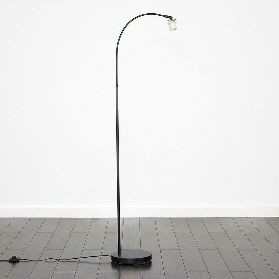 image 1 of ValueLights Modern Designer Style Black Curved Stem Floor Lamp Base