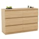 image 10 of Vida Designs Denver 6 Drawer Chest of Drawers Bedroom Storage, Pine
