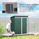 image 6 of Outsunny 5 x 3ft Garden Storage Shed with Sliding Door and Sloped Roof, Lean to Outdoor Equipment Tool Shed for Garden, Green