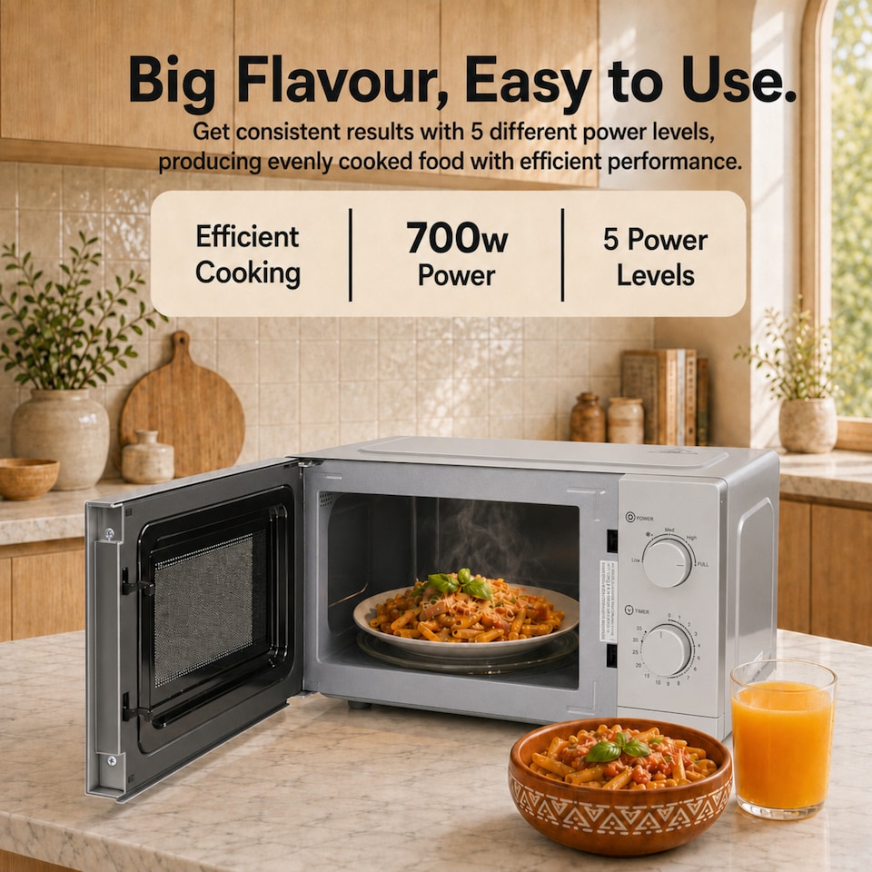 image 1 of EMtronics 20L 700W Microwave - Silver