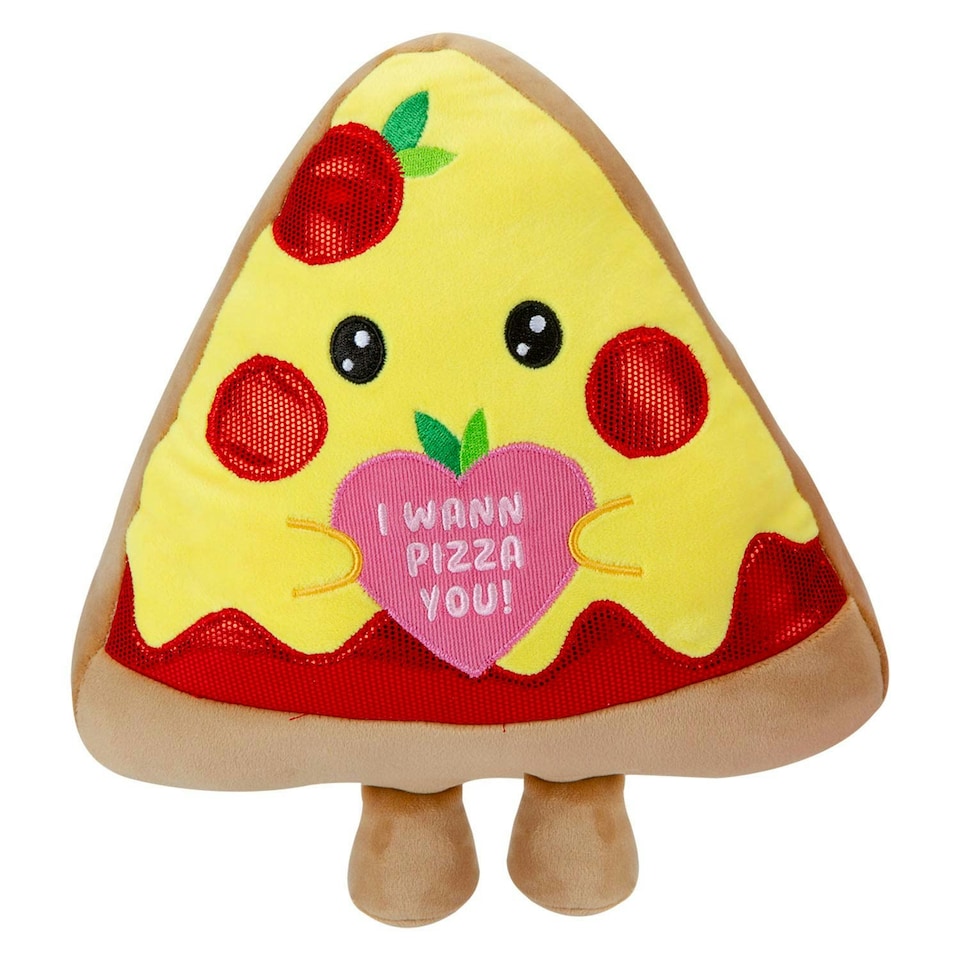 image 1 of Pizza Soft Toy Cute Plushie Huggable Cuddly Stuffed Toy 20cm Yellow