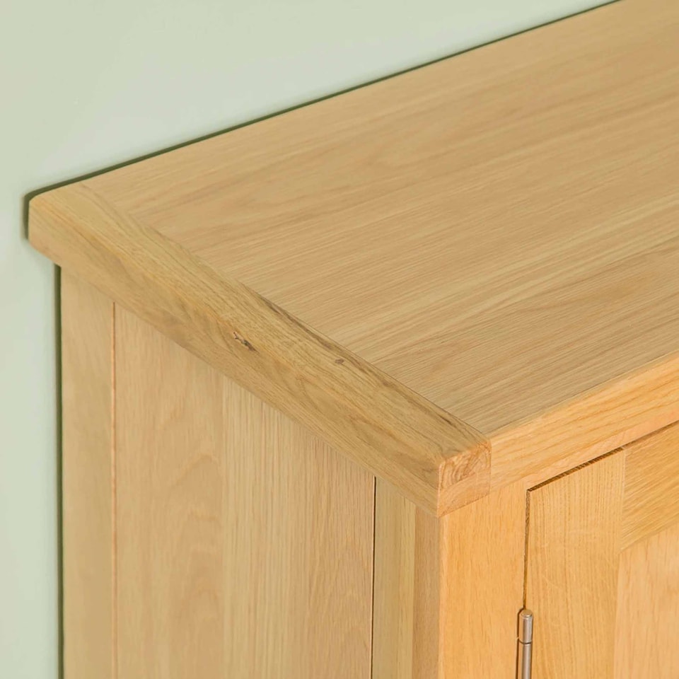 image 1 of London Oak 3 Drawer Sideboard Fully Assembled - By Roseland Furniture