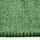image 4 of Homescapes Dark Olive Cotton Plain Chenille Runner with Natural Trim - 66 x 200 cm | Green | Dark Olive