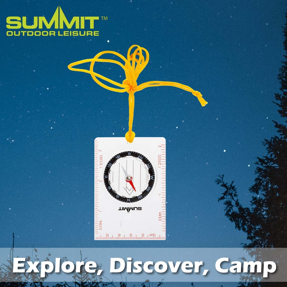 image 1 of vfm-estore Magnifying Viewer for Maps and Scales with Black Lanyard - White