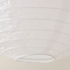 image 6 of ValueLights Isla White Paper Globe Ceiling 40cm Lamp Shade | White