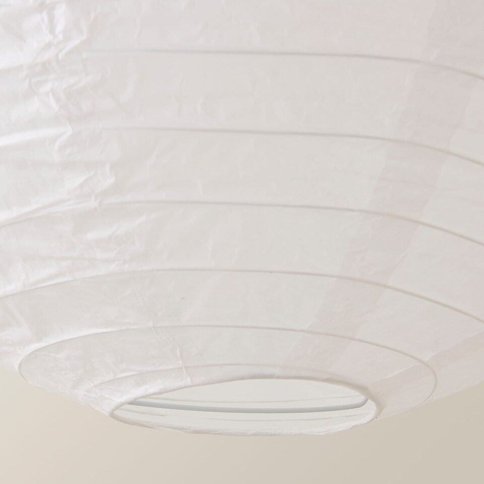 image 1 of ValueLights Isla White Paper Globe Ceiling 40cm Lamp Shade | White