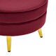 image 5 of Interiors by Premier Red Velvet Round Footstool, Ottoman Small Footstool with Soft Upholstery, Velvet Pouffe for Home