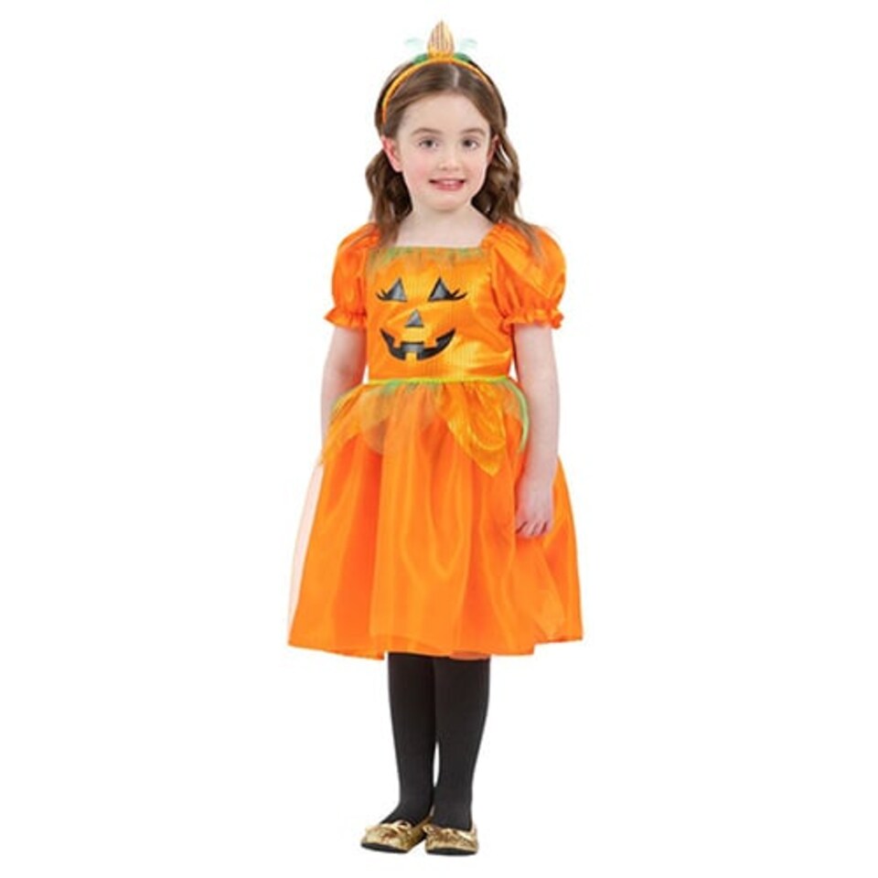 Pumpkin Orange Dress Girls Fancy Dress Costume Kids Small - Age 4-6 - Tesco  Groceries