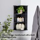 image 2 of VonHaus Shrewsbury Black Bathroom 3 Tier Corner Shelf